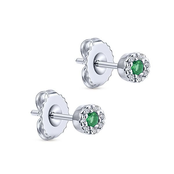 Petite Emerald and Diamond Stud Earrings - Park City Jewelers