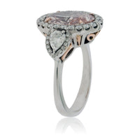 Pink Diamond Oval Ring with Diamond Accents - Park City Jewelers
