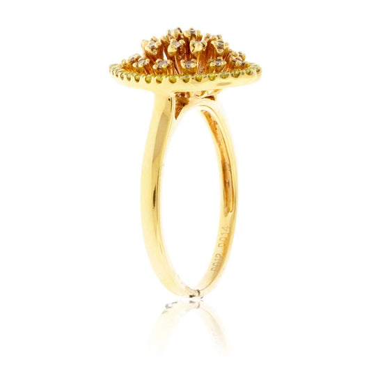 Pink Diamond & Yellow Diamond Marquise Shape Ring - Park City Jewelers