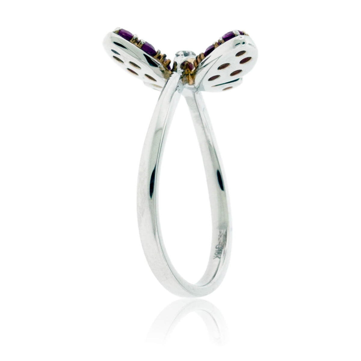 Pink Sapphire Winged Butterfly & Diamond Ring - Park City Jewelers