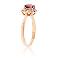 Pink Spinel & Diamond Halo Style Ring - Park City Jewelers
