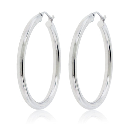 Polished 2.5mm Tube Hoop Earrings - Park City Jewelers