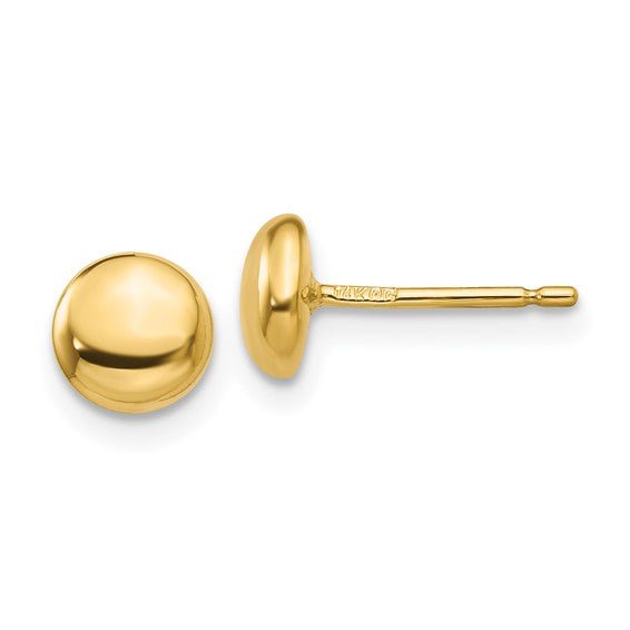 Polished Button Post Earrings - Park City Jewelers