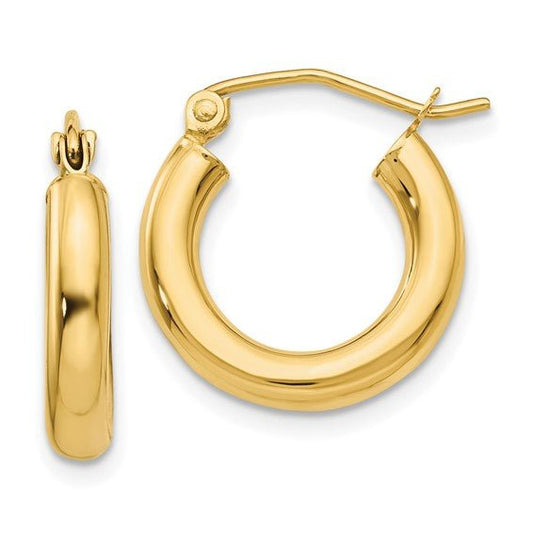 Polished Tube Hoop Earrings - Park City Jewelers