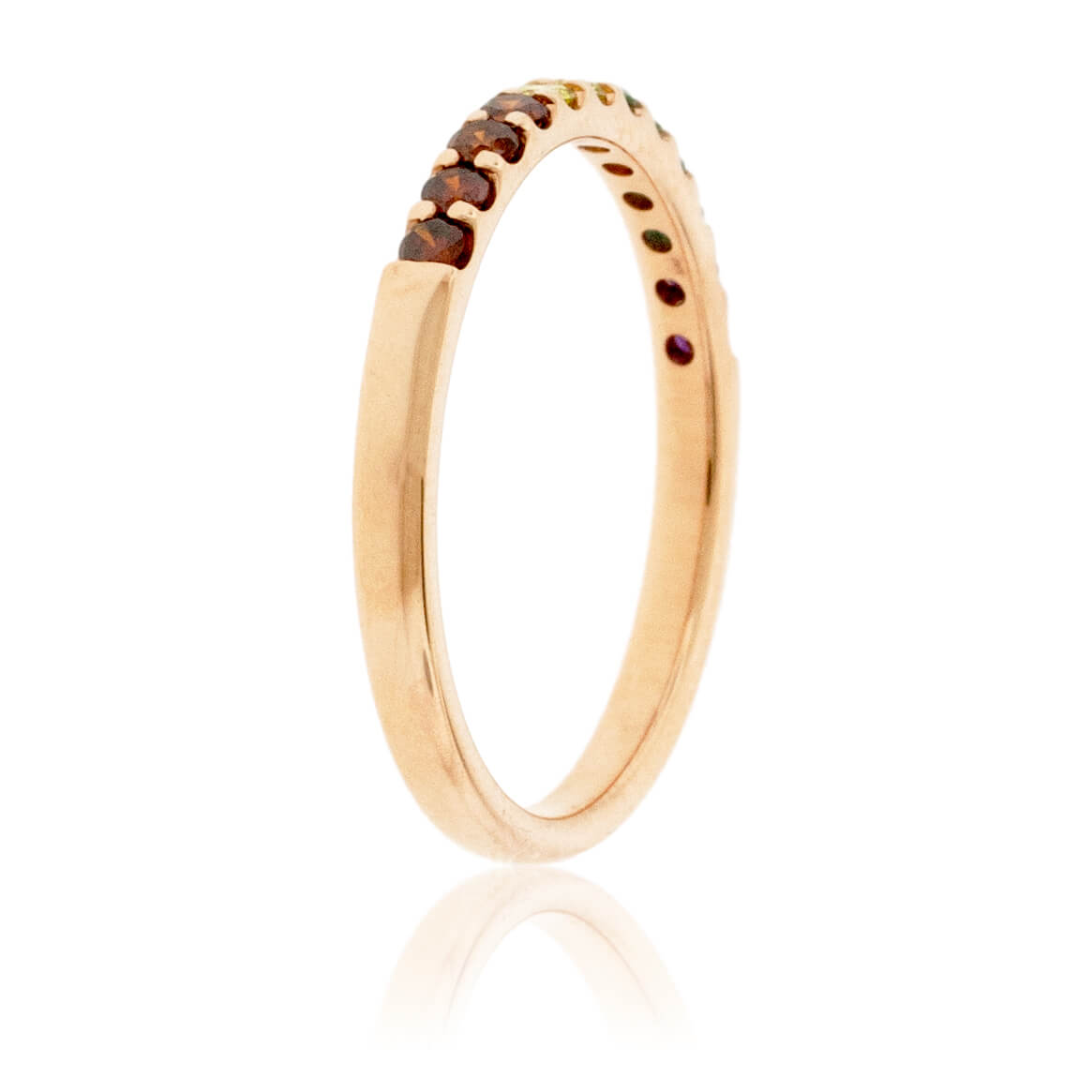Prong Set Colored Diamond Rainbow Style Band - Park City Jewelers