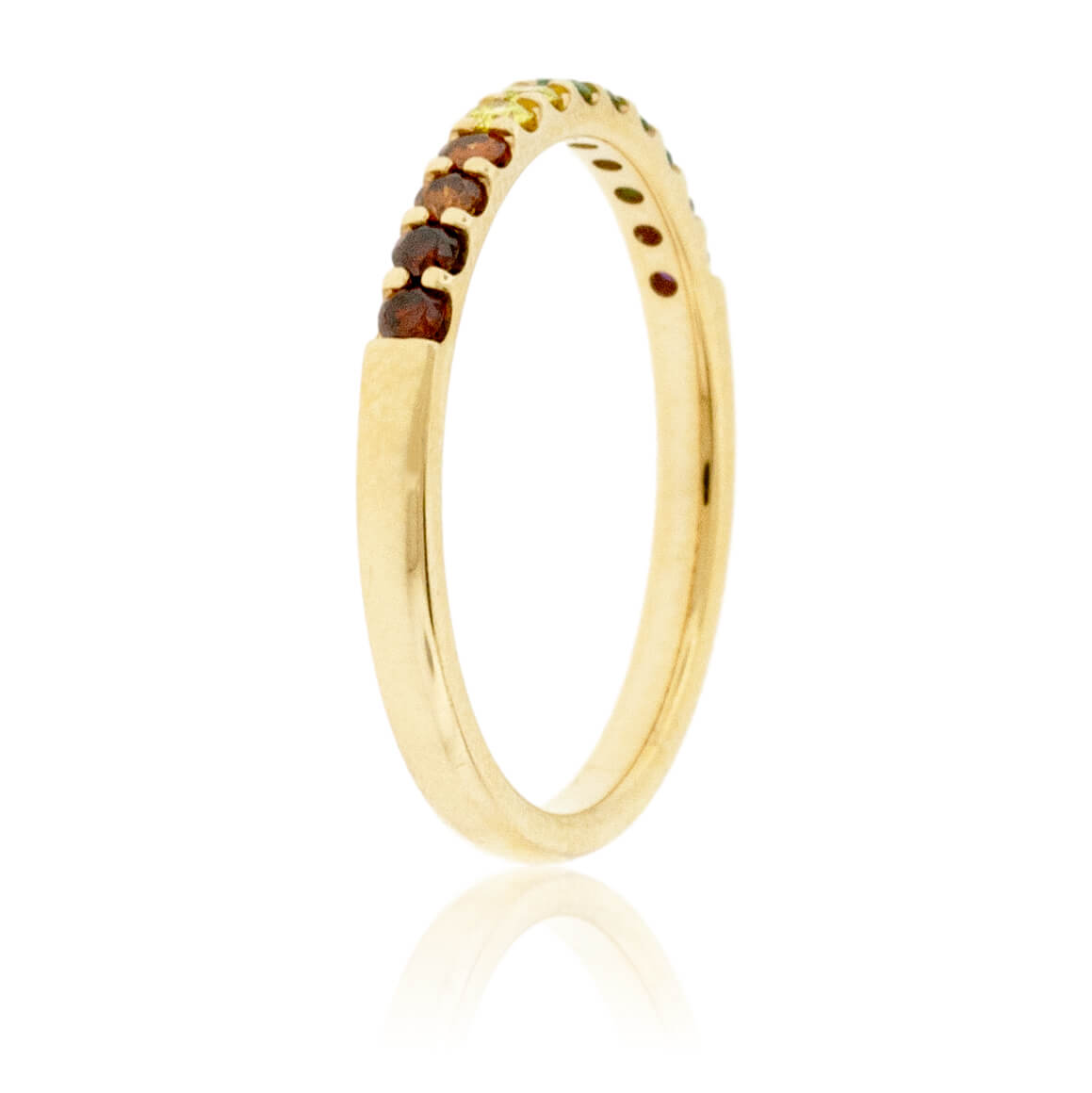 Prong Set Colored Diamond Rainbow Style Band - Park City Jewelers