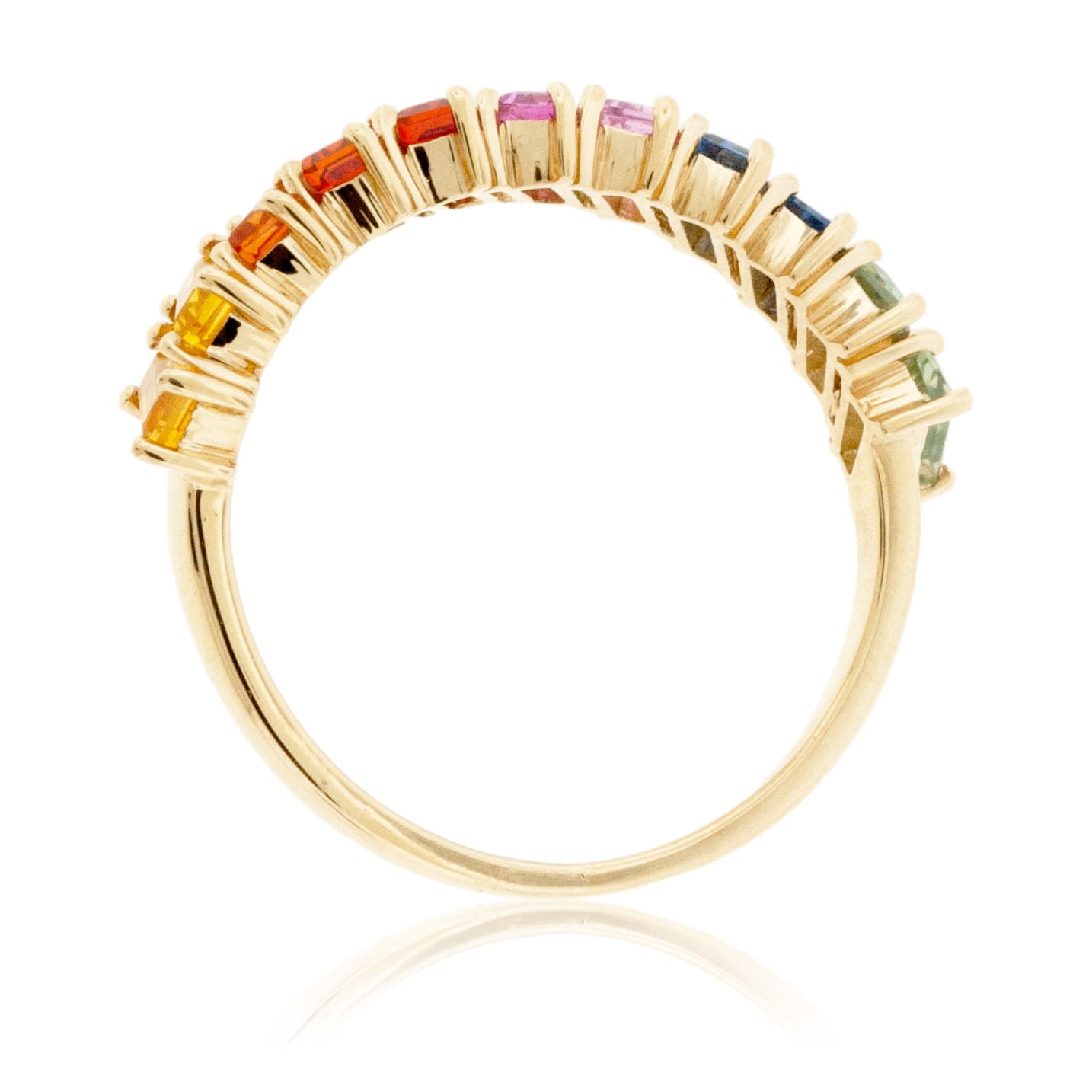 Rainbow Sapphire Baguette Style Ring - Park City Jewelers