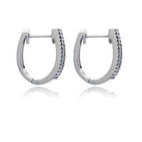 Rainbow Sapphire & Diamond Huggie Hoop Earrings - Park City Jewelers