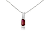 Rare Red Emerald & Diamond Classic Style Pendant - Park City Jewelers