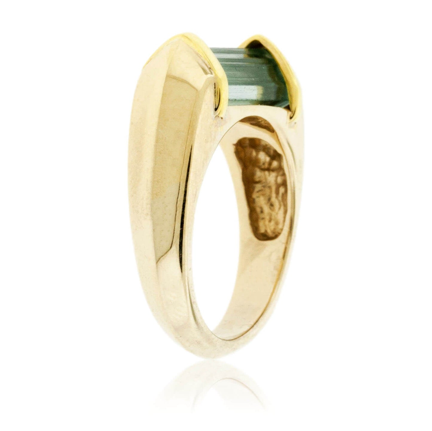Raw Green Tourmaline Crystal Ring - Park City Jewelers