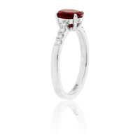 Red Beryl and Diamond Accented Ring - Park City Jewelers