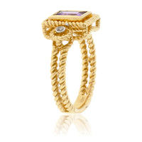 Rope Style Amethyst and Diamond Ring - Park City Jewelers