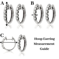 Rose Gold .75 Carat Inside Out Diamond Hoop Earrings - Park City Jewelers