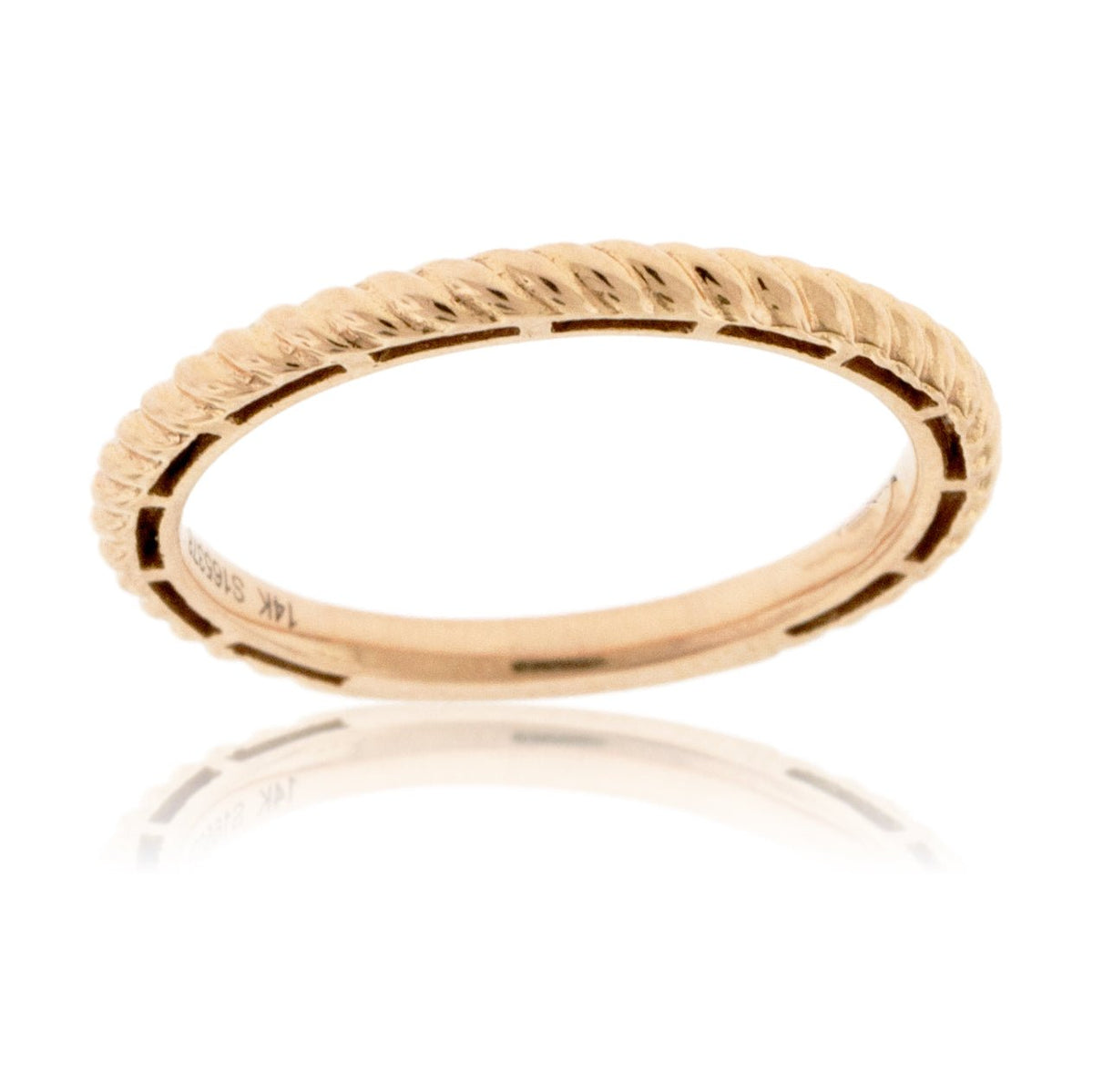 Rose Gold Braided Gold Band - Park City Jewelers