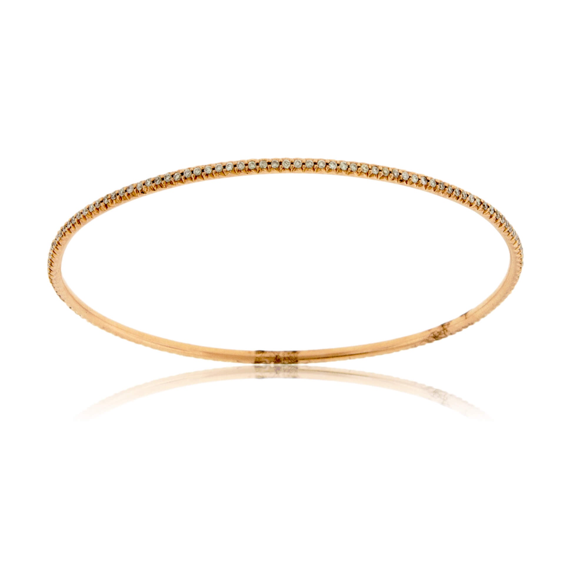 Rose Gold Diamond Bangle Bracelet - Park City Jewelers