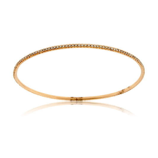 Rose Gold Diamond Bangle Bracelet - Park City Jewelers