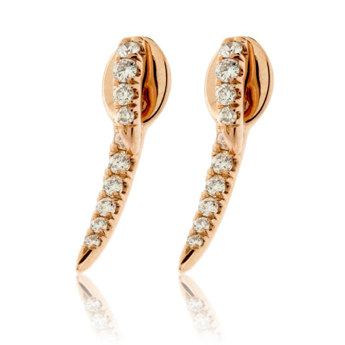 Rose Gold Diamond Fashion Drop Earrings - Park City Jewelers