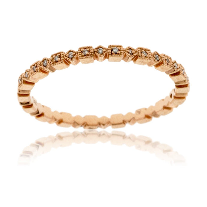 Rose Gold Diamond Stackable Band - Park City Jewelers
