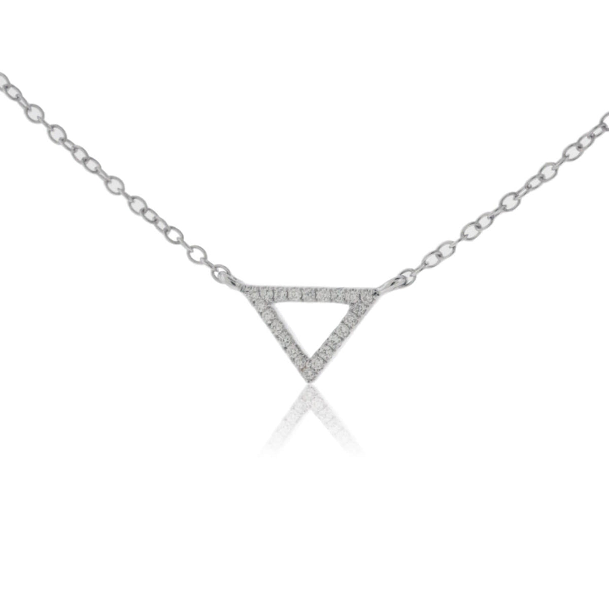 Rose Gold Diamond Triangle Necklace - Park City Jewelers