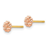 Rose Gold Flower Post Stud Earrings - Park City Jewelers