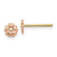 Rose Gold Flower Post Stud Earrings - Park City Jewelers