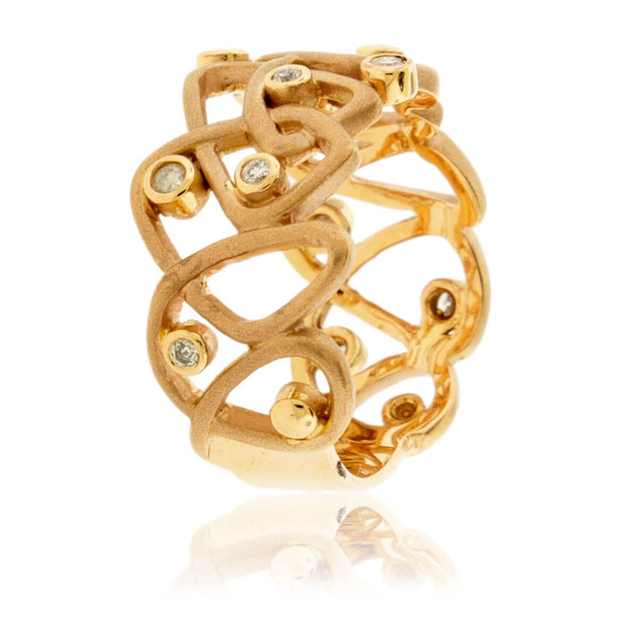 Rose Gold Forget Me Knot Diamond Ring - Park City Jewelers