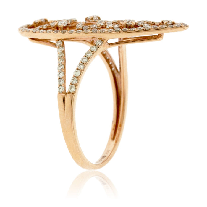 Rose Gold Right Hand Diamond Statement Ring - Park City Jewelers