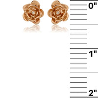 Rose Stud Earrings with Diamond - Park City Jewelers