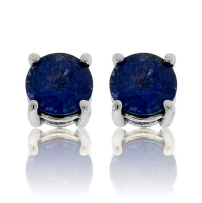 Round 5mm Blue Sapphire Stud Earrings - Park City Jewelers