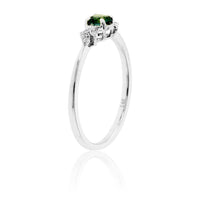 Round Alexandrite & Diamond Leaf Style Ring - Park City Jewelers