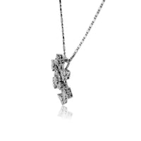 Round and Baguette Diamond Snowflake Pendant - Park City Jewelers