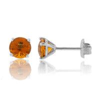 Round-Cut Citrine Stud Post Earrings - Park City Jewelers