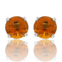 Round-Cut Citrine Stud Post Earrings - Park City Jewelers