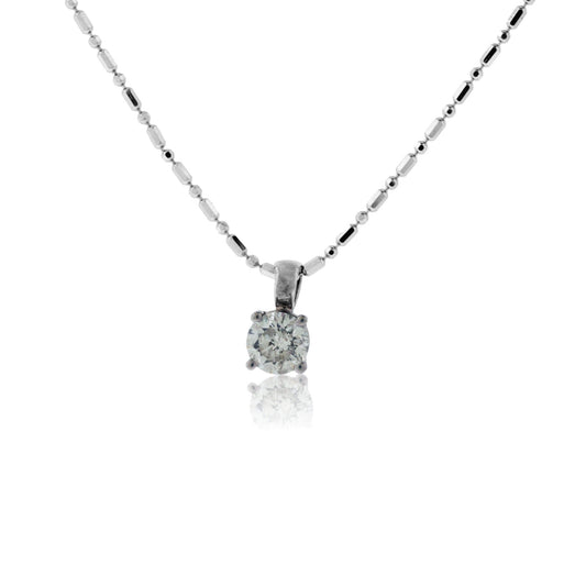 Round Diamond Solitaire Pendant - Park City Jewelers