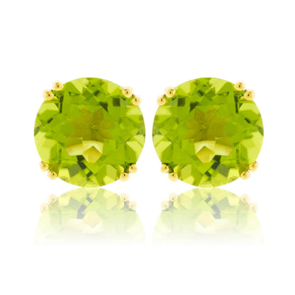 Round Peridot 8mm Stud Earrings - Park City Jewelers