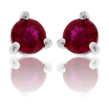 Round Ruby Stud Earrings - Park City Jewelers