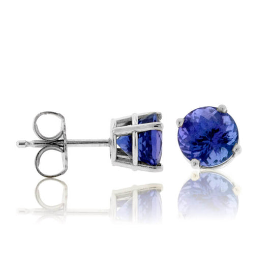 Round Tanzanite Stud Earrings - Park City Jewelers