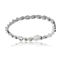 Round White Diamond Bypassing Tennis Bracelet - Park City Jewelers