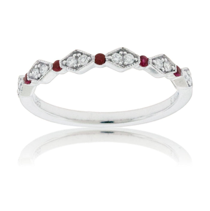 Ruby and Diamond Stackable Ring - Park City Jewelers