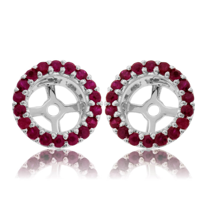 Ruby Halo Earring Jackets for Stud Earrings - Park City Jewelers
