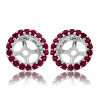 Ruby Halo Earring Jackets for Stud Earrings - Park City Jewelers
