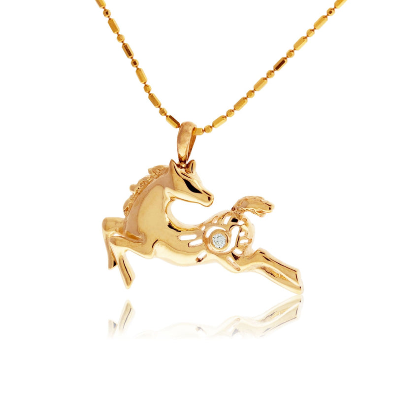 Running Horse Sun Necklace - Park City Jewelers