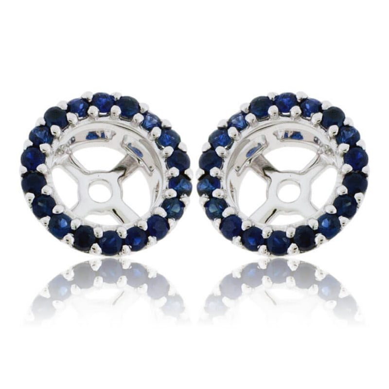 Sapphire Halo Earring Jackets for Stud Earrings - Park City Jewelers