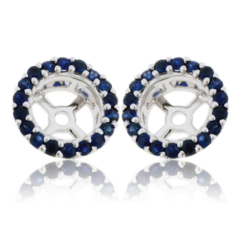 Sapphire Halo Earring Jackets for Stud Earrings - Park City Jewelers