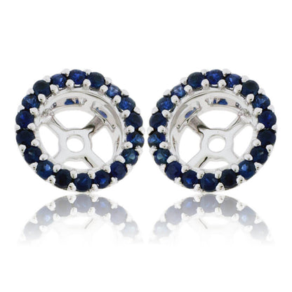 Sapphire Halo Earring Jackets for Stud Earrings - Park City Jewelers