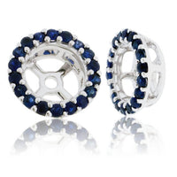Sapphire Halo Earring Jackets for Stud Earrings - Park City Jewelers