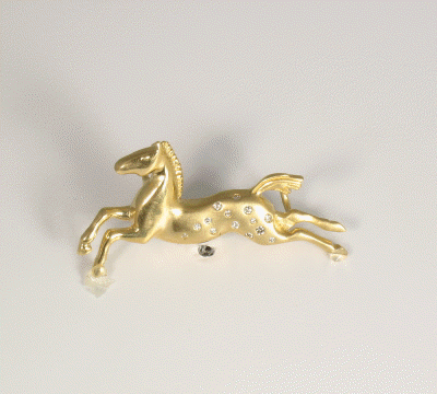 Satin "Happy Appy" Running Horse Necklace - Park City Jewelers