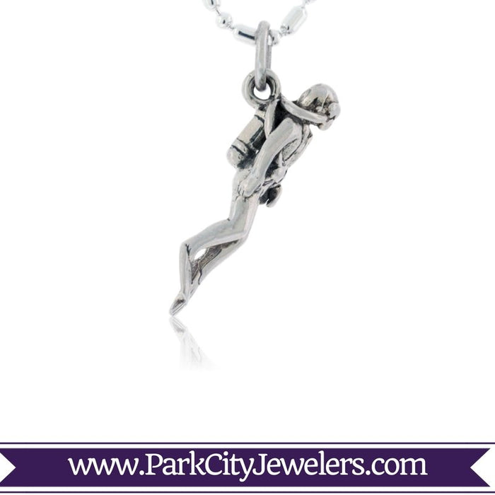 Scuba Diver Charm or Necklace - Park City Jewelers