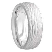 Serinium Domed Band with Bark Hand Finish - Park City Jewelers