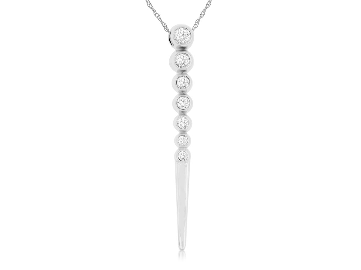 Seven Diamond Drop Pendant - Park City Jewelers